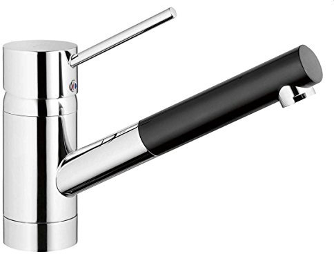 Systemceram/Kludi Scope Chrom/Schwarz Hochdruck Armatur Handbrause Wasserhahn Küche