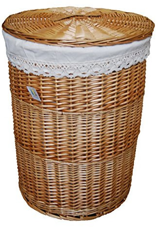 DVier Wäschekorb natur beige weide rund D.39 H.55 05Rd-b