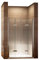 i-flair Doppelfalttür Verstellbereich von 96-100 cm Höhe: 195 cm Duschabtrennung aus 6 mm satiniertem ESG Sicherheitsglas mit Nanobeschichtung