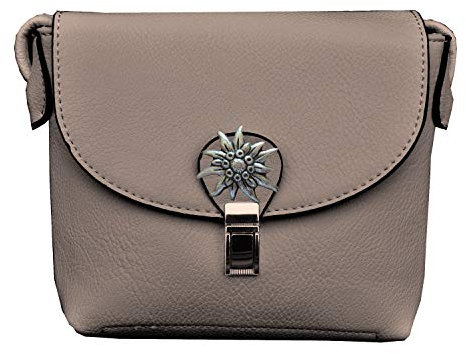 Trachtentasche mit Edelweiß Tasche Umhängetasche Grau - 6512 (Grau)