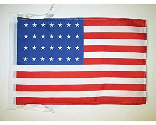 AZ FLAG - Flagge Usa 1846-1847 28 Sterne - 45x30 cm Mit Kordel - Vereinigten Staaten Alt Fahne 30 x 45 Cm - Flaggen