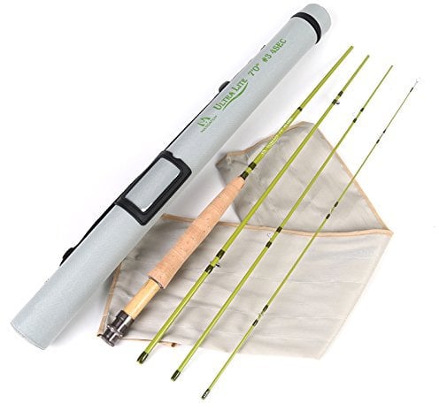 maxcatch Mumienschlafsack Ultra Fliegenrute für Bachläufe Zubereitung der Fische/Forellen Angeln 1/2/3 Gewicht, 3-weight 7ft 4-Piece