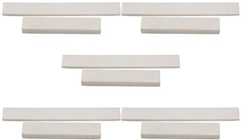 BQLZR White Blank Bone Nut and Bridge Saddle for Acoustic Guitar Classical Guitar DIY Accessories Pack of 5