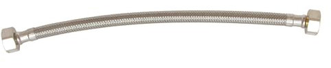 SOMATHERM FOR YOU, Flexible sanitaire 1/2 - Raccord 2 écrous tournants - Longueur 500mm - EPDM tressé acier inox - Norme ACS - Certifié QB - Résistant, souple et facile à installer