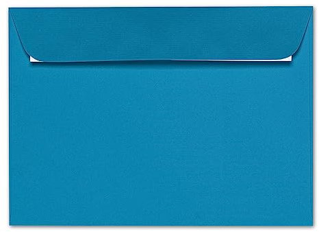 ARTOZ 50x Briefumschläge DIN C5 Blau (Petrol) - 229 x 162 mm Kuvert ohne Fenster - Umschläge selbstklebend haftklebend - Serie Artoz 1001