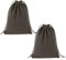 Cosmos 2 Pcs Portable Headphone Carrying Bag Travel Headset Storage Pouch Soft Drawstring Headphone Case Bag for Over-Ear Headphones Gaming Headset Neckband Earphones (Gray Color)