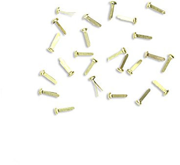 100 Stück, Farbige Musterbeutelklammern, Gold, Blanke Briefhüllen