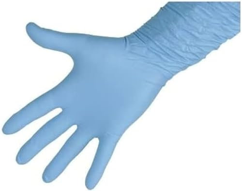 Keron Kerbl Nitrilhandschuhe PROFI | 50 Stück | Gr. L | Unsterile Einmalhandschuhe | Materialstärke von 0,18 mm | Links und rechts verwendbar | Latexfrei | Lebensmittelecht