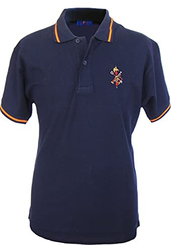 Pi2010 Polo Legión Española Hombre/Bandera de España en Cuello y magas/Marino/Talla XL