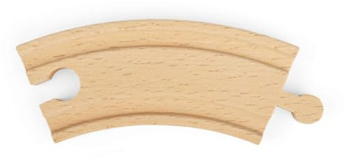 Bigjigs Rail Short Curves (Pack of 4) - Other Major Wooden Rail Brands Are Compatible