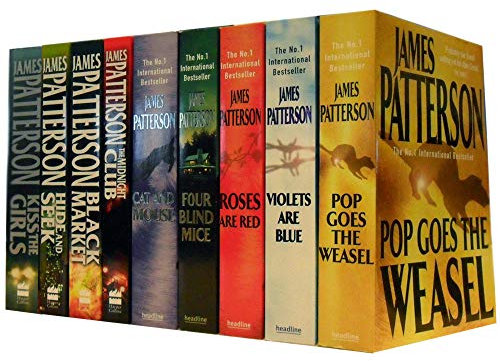 James Patterson Collection 10 Books Set RRP £79.90 (Pop Goes the Weasel, Violets are Blue, Jack and Jill, Four Blind Mice, Cat and Mouse, The Midnight Club, Hide and Seek, Along came a spider, Black market, Kiss the girls)(James Patterson Collection)