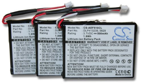 vhbw 3x batteria compatibile con AEG Fame 510 telefono fisso cordless (500mAh, 3,7V, Li-Ion)