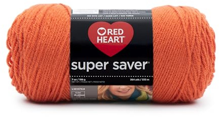 Red Heart Super Saver Yarn-Carrot, Acrylic, 11.67 x 27.4 x 11.67 cm