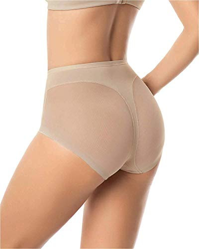 Leonisa Culotte Gainante Taille Haute Invisible avec Tulle pour Femme - Compression Confortable