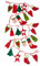 HEITMANN DECO Adventskalender Kette zum Befüllen und Aufhängen - Filz-Adventskalender - Weihnachts-Motive - Rot, Grün, 31.5 x 25 x 4.5 cm