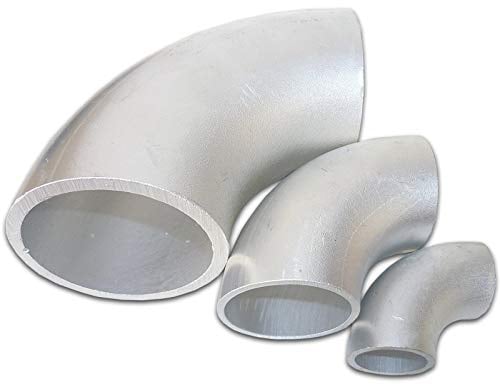 B&T Metall Aluminium Rohrbogen 90°, Ø 60, Größe 60 x 5,0 mm, AlMgSi0,5 | Schweissbogen, Kniestück, Schweiß-Fitting, Bauart, Norm 3, gepresstes Winkelstück eloxierfähiger Stahlrohr-Bogen