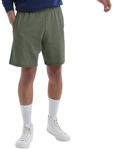 Hanes Mens Jersey Cotton With Pocket Workout-and-training-shorts, Camo Green Heather, XX-Large US