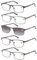 EYECEDAR 5 Stuks Lesebrille Herren Metall Vollrahmen Rechteckiger Stil Federscharnier Sonnenbrille Lesebrillen 1.75