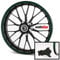 Motoking Felgenrandaufkleber mit Montagetool für Ihr Motorrad in REFLEKTIEREND / 6 mm/für 10 bis 25 / Farbe wählbar - Grün reflektierend