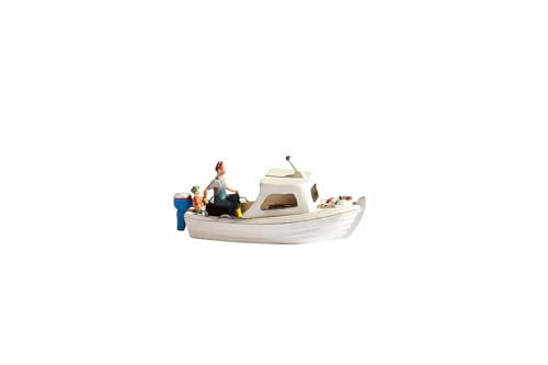 NOCH N Fischerboot, handkoloriert für Spur N, ideal für Modellbau Gewässer und Szenerien