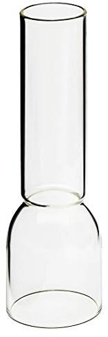 DELITE Glaszylinder 10''' transparent, Außendurchmesser Oben 28,2 mm, Außendurchmesser unten 41 mm, innen 37 mm, Höhe 130 mm, für Petroleumlampen Petrolux und Magnussen