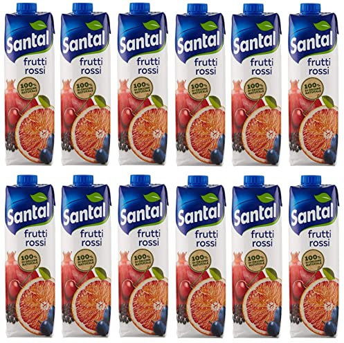Santal - Succo Frutti Rossi Multivitamin - 12 pezzi da 1 l [12 l]