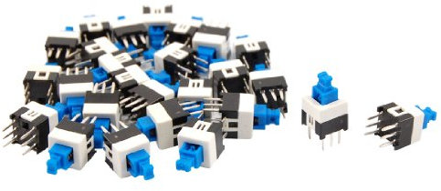 sourcing map 40pcs 7X 7mm PCB Momentary Push Button Tact Taktile Schalter Non-Lock 6-Pin DIP de