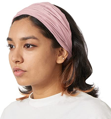 CHARM Damen Sommer Kopftuch Bandana - Haarband Aus Baumwolle Mit Gummizug Rosa
