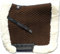 Engel Reitsport Lammfell Schabracke Stoff Mocca Fell schwarz (Schabra 3 mit Fellrand komplett) farbenfroh: mit 12 Lammfell Farben kombinierbar! Dressur (D)