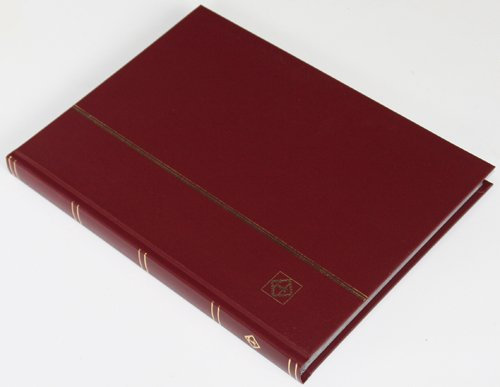 32 weiße Seiten LEUCHTTURM Einsteckbuch Briefmarkenalbum Einband weinrot