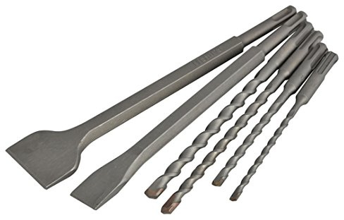 Faithfull FAISDSSET6BP 6 Piece SDS-plus Chisel and Drill Bit Set