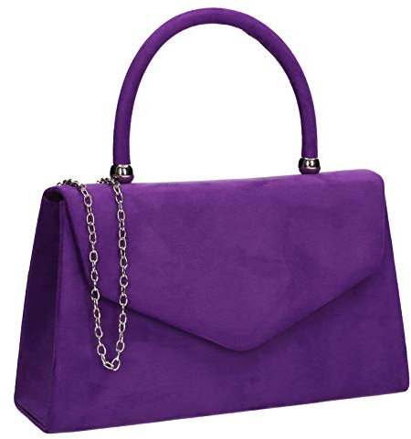 SwankySwans Kendall - Bolso de mano de gamuza para mujer, Purple, Talla única