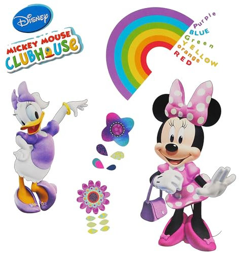 alles-meine.de GmbH Wandtattoo/Sticker - Minnie Mouse - Wandsticker Aufkleber Wandaufkleber für Mädchen/Kinder - Daisy Duck - Clubhouse