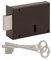 Metalux - METALUX série 461 140 - Serrure en applique pêne dormant seul 140x81 mm - Gauche pour Portail Porte Jardin Porte Garage