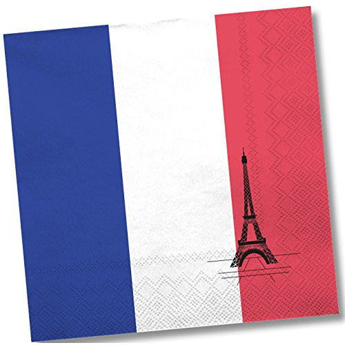 PARTY DISCOUNT Servietten Frankreich 3 lagig 20 Stk. 33X33cm