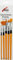 KREUL 723033 - Universalpinsel Synthetics Set, für Hobby, Schule und Kunst, ein Flachpinsel Größe 12, zwei Rundpinsel in den Größen 2 und 10, ein Fächerpinsel Größe 4 und ein Pinsel schräg Größe 10