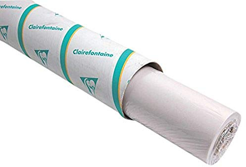 Clairefontaine 96517C Rolle Transparentpapier, 75 cm x 20 m, 90/95g, ideal für technische Zeichnen, 1 Rolle