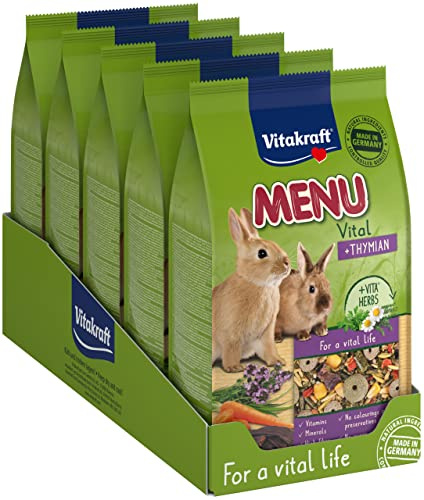 Vitakraft Nagerfutter Zwergkaninchen Menu Vital Thymian (5x 1 kg)