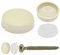 Snap-On Two Piece Dome Screw Cover Caps - Pack of 50 Large Gloss Caps & Bases : Cream