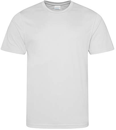 Just Cool Mens Performance Plain T-Shirt (2XL) (Ash)