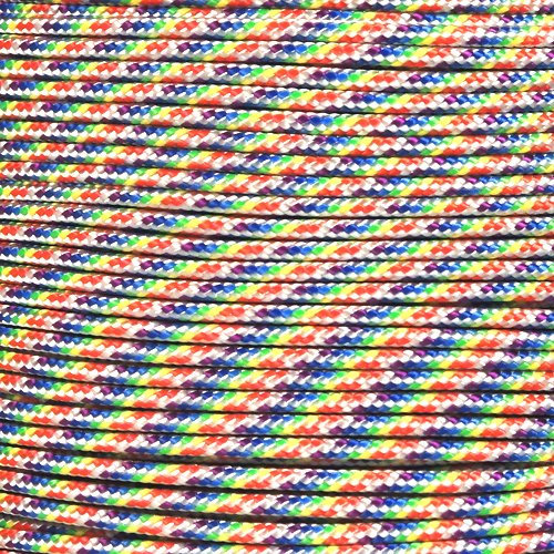 PARACORD PLANET 10, 25, 50, and 100 Foot Hanks of 425 Paracord (3mm) - Made of 100% Nylon for Tactical, Crafting, Survival, General Use, and Much More (Tie Dye, 100 Feet)