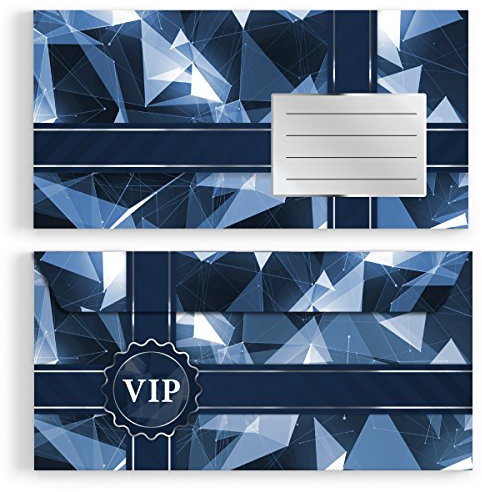 (40 x) Briefumschläge DIN-Lang - VIP für Einladungskarten Kuvert selbstklebend