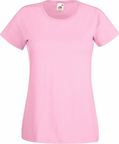 Basic T-Shirt Valueweight - für Damen Farbe rose Größe M