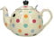 London Pottery 78416 Farmhouse Polka Dot Teapot with Infuser, Ceramic, Ivory/Multicolour Polka Dots, 6 Cups (1.5 Litre)