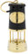 Grubenlampe Messing, Oberteil schwarz lackiert, mit 6 mm Runddocht, Höhe 220 mm, Leuchtdauer ca. 15-18 Std., von British Coal Mining Company, Wales