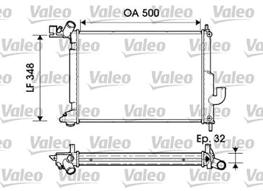 Valeo Kühler, Motorkühlung 732349 | Kompatibel mit: OPEL VECTRA B, VECTRA B Caravan, VECTRA B CC
