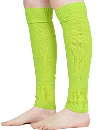 Mysocks Stulpen Damen beinwärmer Frauen Mädchen Winter 80er Stulpen Beinstulpen Beinwärmer Kniestrümpfe Leg Warmers Strümpfe in Einheitsgröße, Neongelb