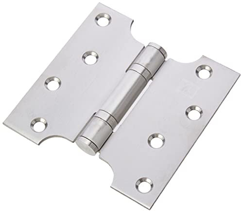 Satin Stainless Steel Button Tipped Parliament Hinges 4 x 2 x 4