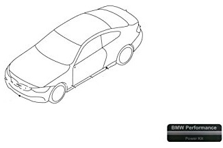BMW M Performance, targa in alluminio originale Power Kit 3