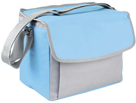 Amig - Nevera Portátil Isotérmica Azul y Gris para Alimentos y Bebidas - Flexible y Lavable - Adecuado para Picnics, Viajes o Excursiones - Fácil de Limpiar, Cómoda y Resistente - Capacidad 30 litros